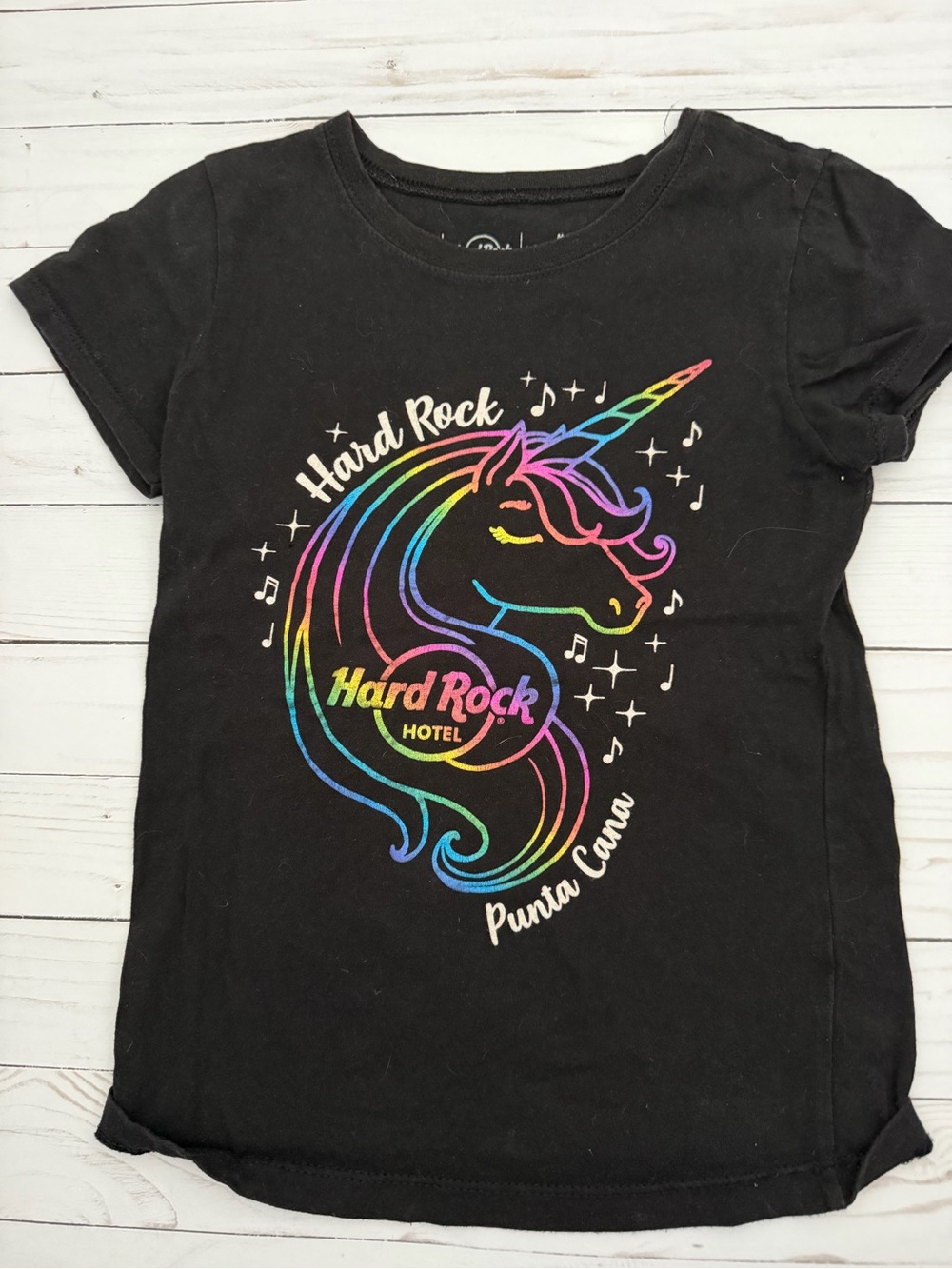 Hard Rock Kids Black Unicorn Graphic Tee - Punta Cana